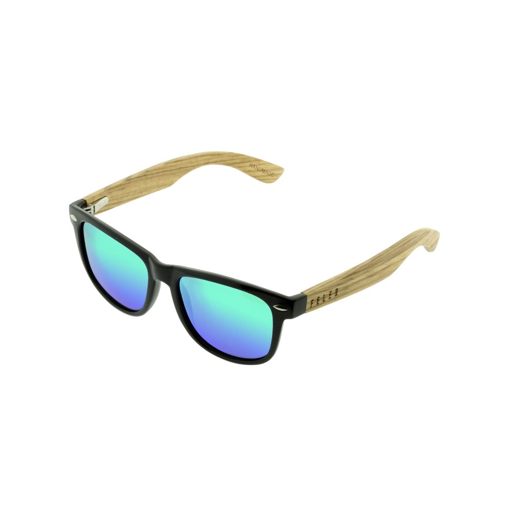 Feler 1501M-1 Wooden Sunglasses - GREEN UNISEX Size 53 mm