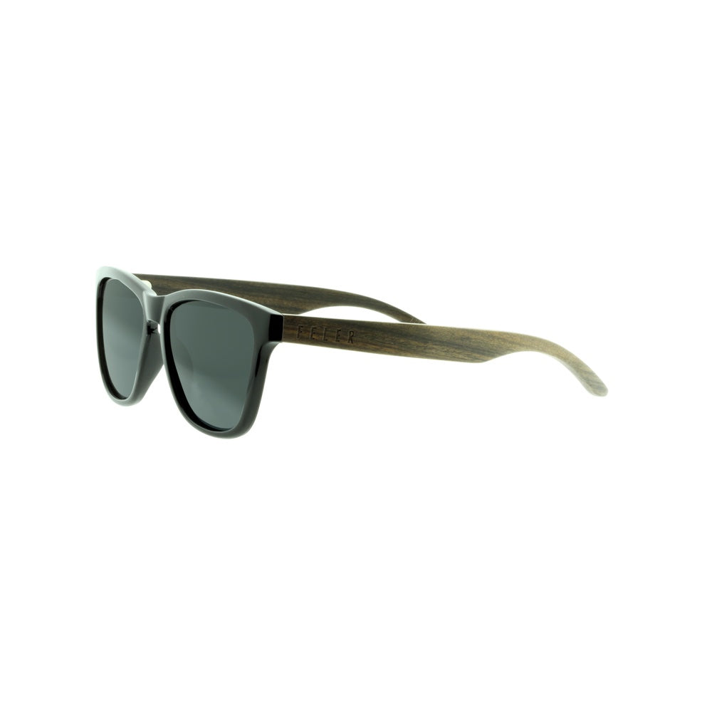 Feler 1505-1 Wooden Sunglasses - BLACK UNISEX Size 52 mm