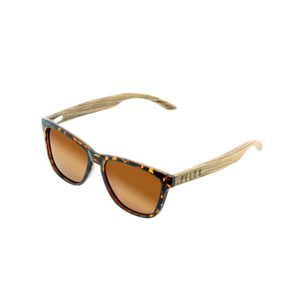 Feler 1505-7 Wooden Sunglasses - TORTOISE UNISEX Size 52 mm