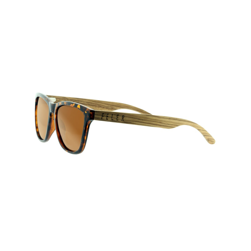 Feler 1505-7 Wooden Sunglasses - TORTOISE UNISEX Size 52 mm