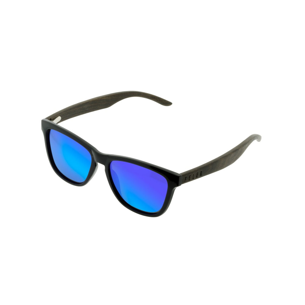 FELER 1505M-4 Wooden Sunglasses - BLUE UNISEX Size 52 mm