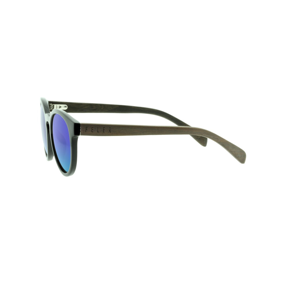 Feler 1507M-4 Wooden Sunglasses - BLUE UNISEX Size 51 mm