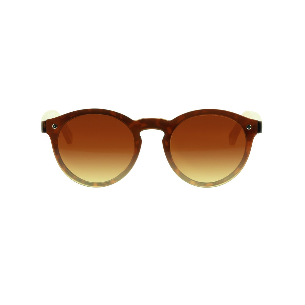 FELER B319-7 Wooden Sunglasses - BROWN UNISEX Size 45 mm