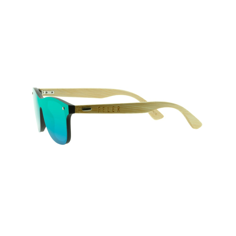 Feler B317M-1 Wooden Sunglasses - GREEN UNISEX Size 50 mm
