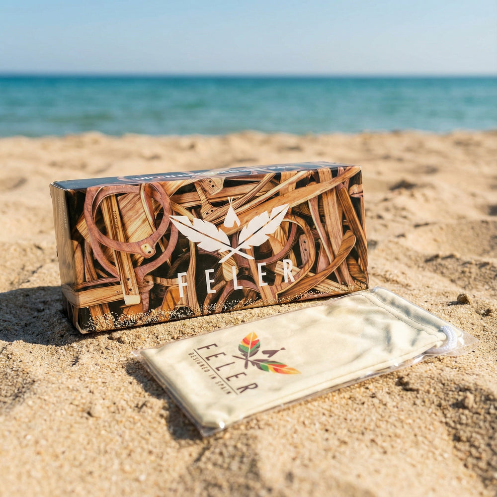 Feler 4023-7 Wooden Sunglasses - TORTOISE UNISEX Size 60 mm