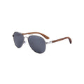 Feler 1705M-2 Wooden Sunglasses - SILVER UNISEX Size 54 mm