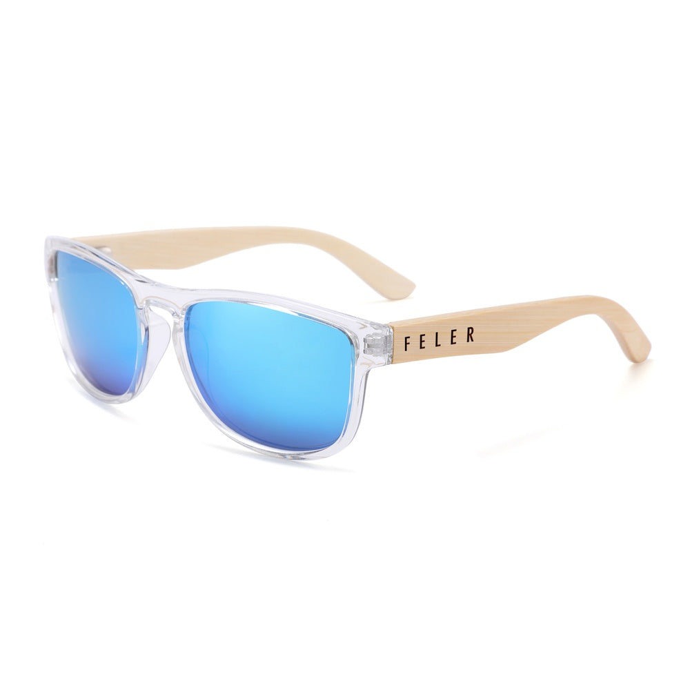 FELER 1512M-4 UNISEX Wooden Sunglasses Size 52 mm