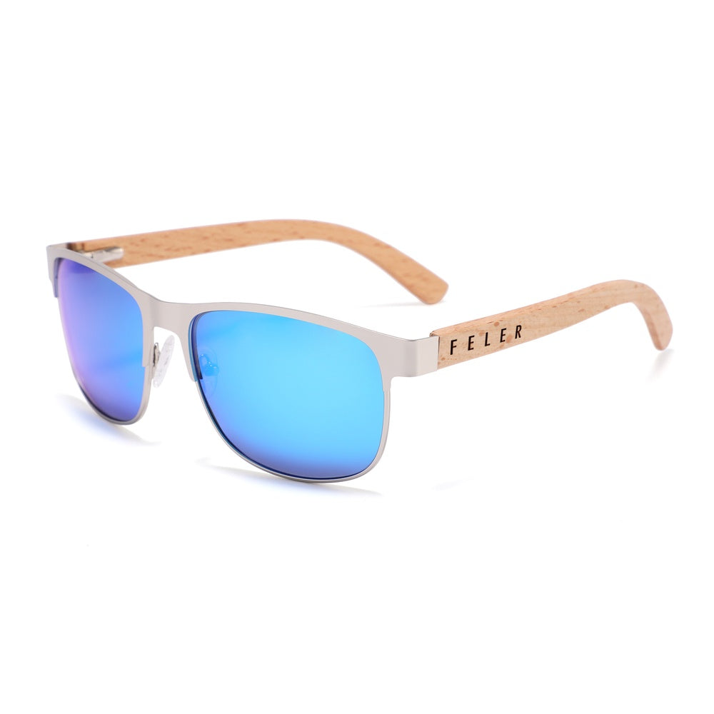 Feler 1515M-4 UNISEX Wooden Sunglasses Size 55 mm